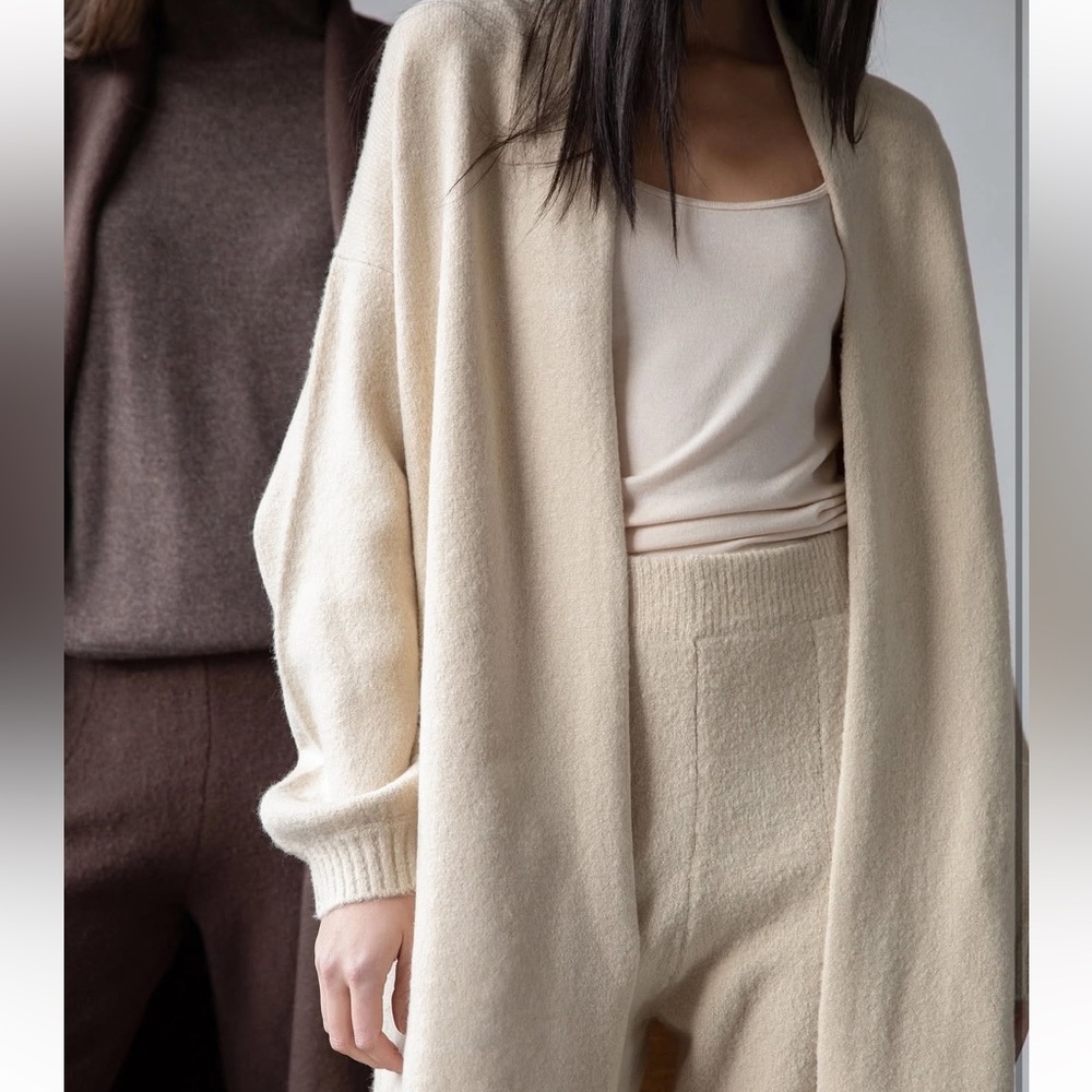 Oak + Fort open front cardigan